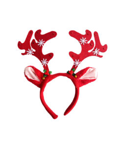 red reindeer antler headband