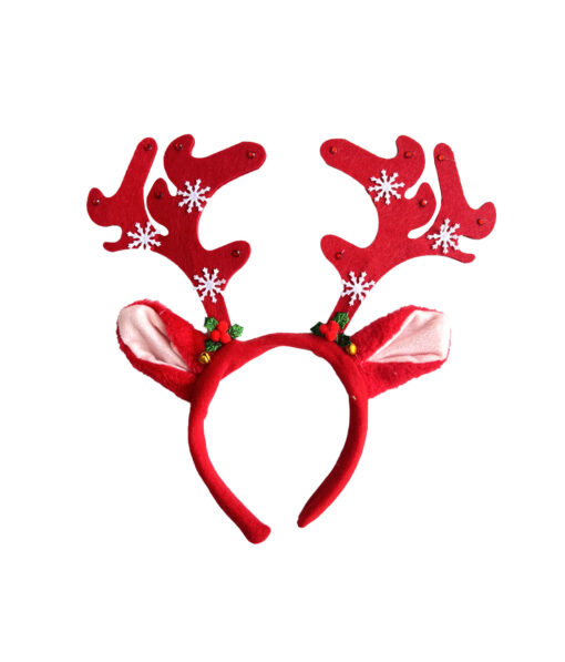 red reindeer antler headband