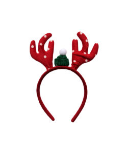 red reindeer antler headband