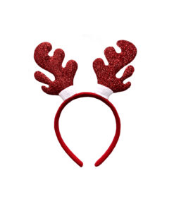 red reindeer antler headband