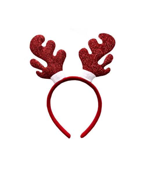 red reindeer antler headband