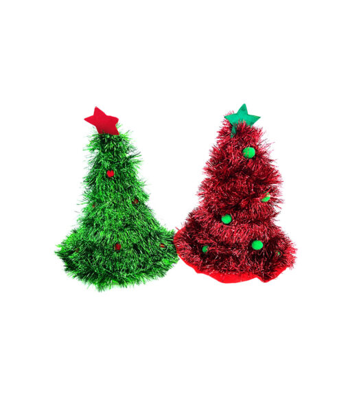 christmas tree tinsel hat assorted