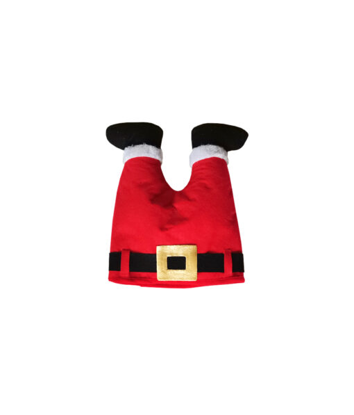 upside down santa pants head hat