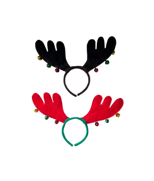 reindeer antler headband with bells assorted