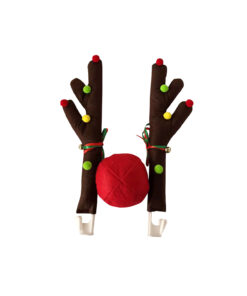 reindeer and nose car accessory set