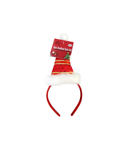 red santa hat headband