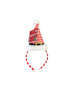 red striped santa hat headband