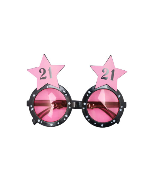 21 Pink Party Glasses