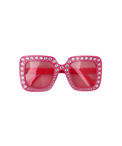 Pink Diamante Party Glasses