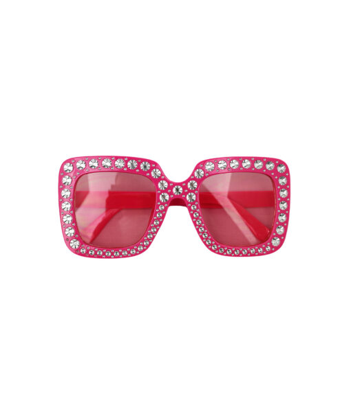 Pink Diamante Party Glasses