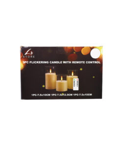 Flickering Candle with Remote Control 3pc