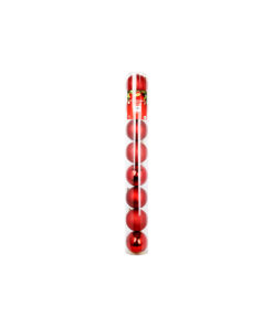 red bauble ball decoration set