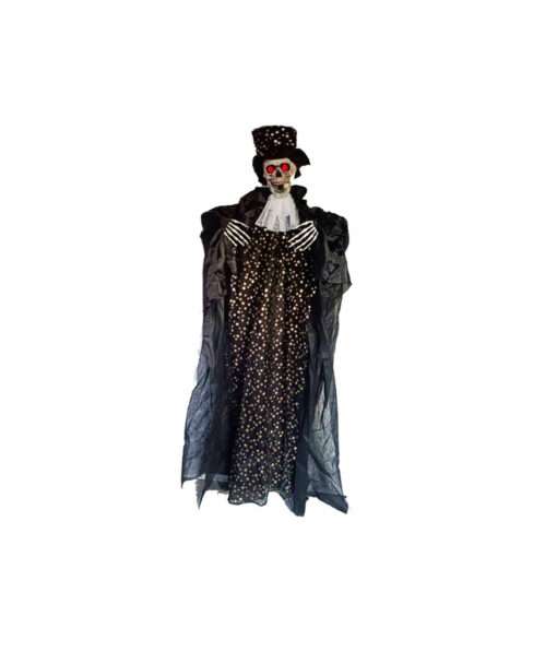 Hanging Black Magician Skeleton 180cm