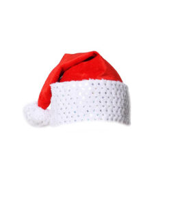 santa hat with sequin trim