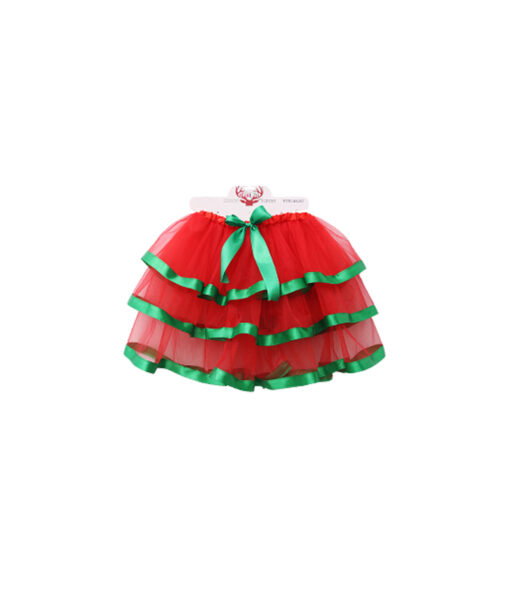 red with green trim tutu