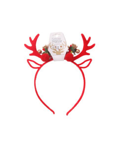 red reindeer antler headband