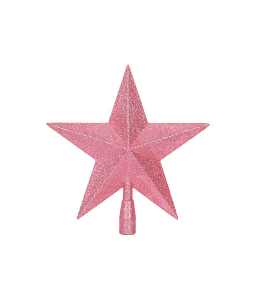 pink glitter star topper