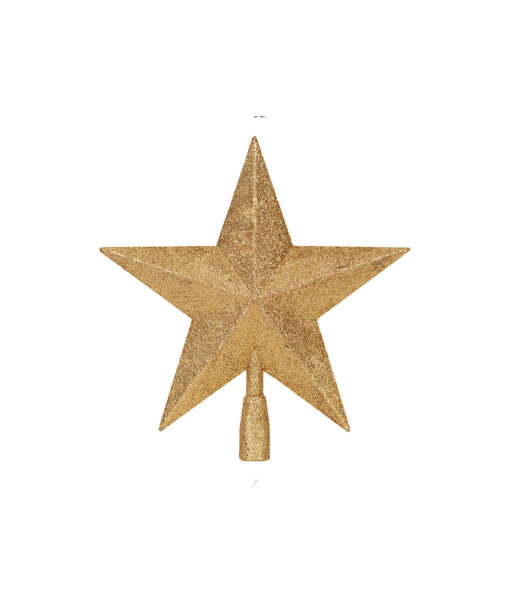 gold glitter star topper