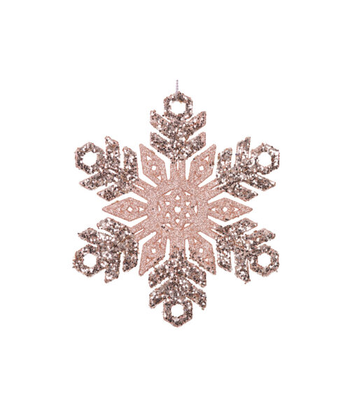 rose gold snow flake decoration