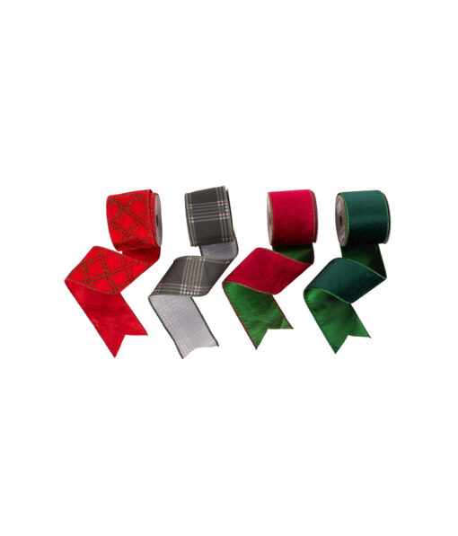 Red & Green Christmas Ribbon Assorted 6.3cmx5m