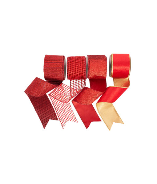 Red Christmas Ribbon Assorted 6.3cmx5m