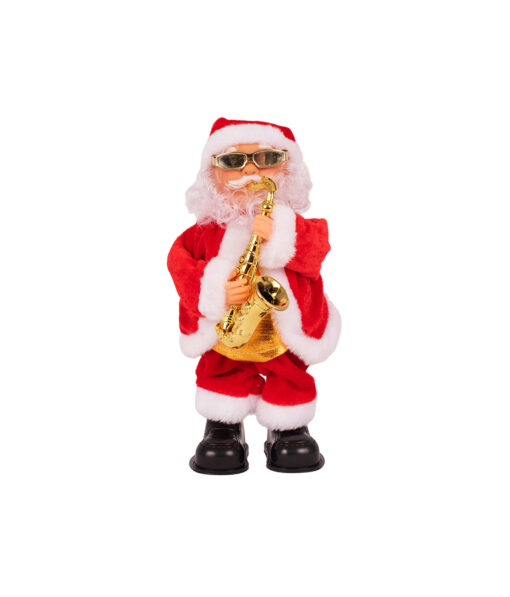 Musical Santa With Saxaphone 30cm