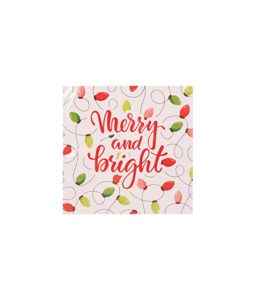 Merry & Bright Napkins 2ply 25pk 33x33cm