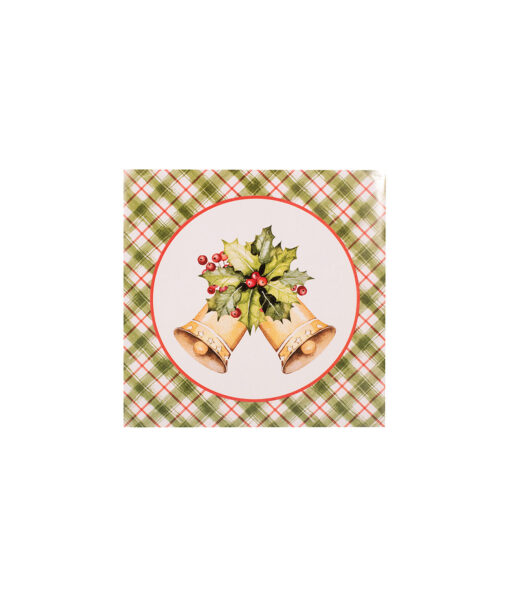 Jingle Bells Napkins 2ply 25pk 33x33cm