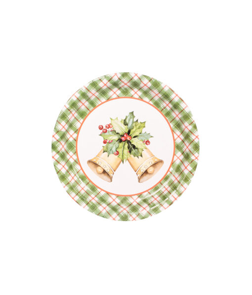 Jingle Bells Paper Plate 12pk 23cm