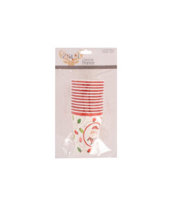 Merry & Bright Paper Cups 12pk 266ml