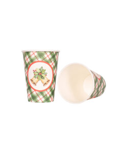 Jingle Bells Paper Cups 12pk 266ml