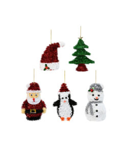 Tinsel Table Decoration Assorted