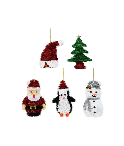 Tinsel Table Decoration Assorted