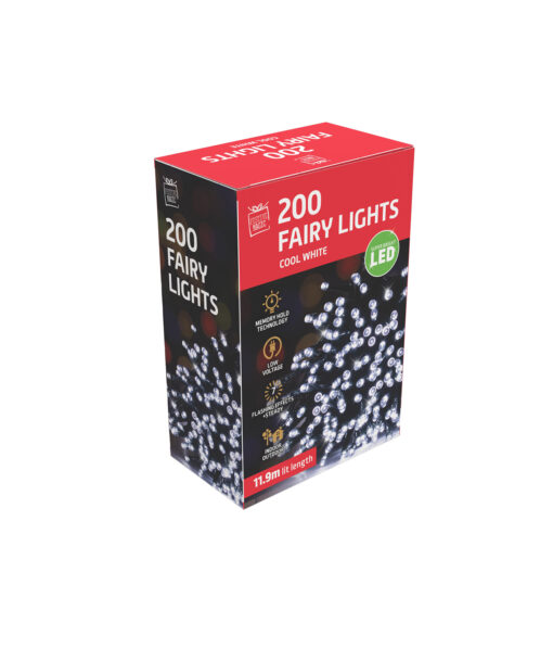 Cool White 200 Led Flashing Lights 11.5m