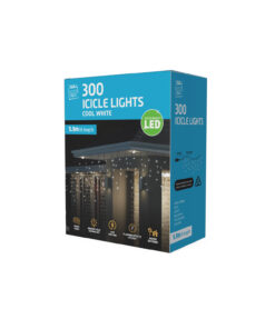 White 300 Led Icicles Flashing Lights