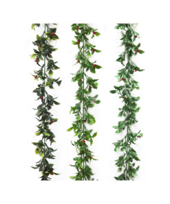 Mini Holly Garland Assorted 150cm