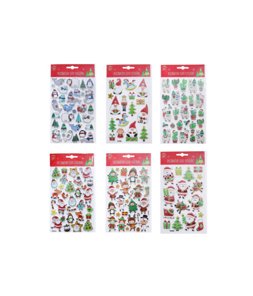 Cute Emboss Character Stickers Assorted