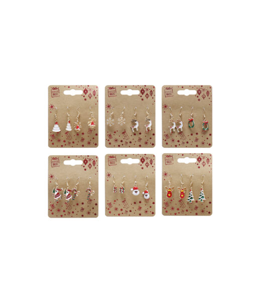 Christmas Dangly Earrings Assorted