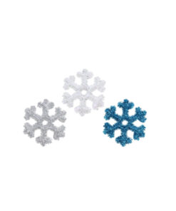 Tinsel Snowflake Plaque Assorted 32cm