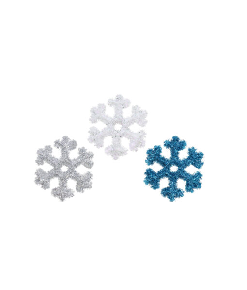 Tinsel Snowflake Plaque Assorted 32cm