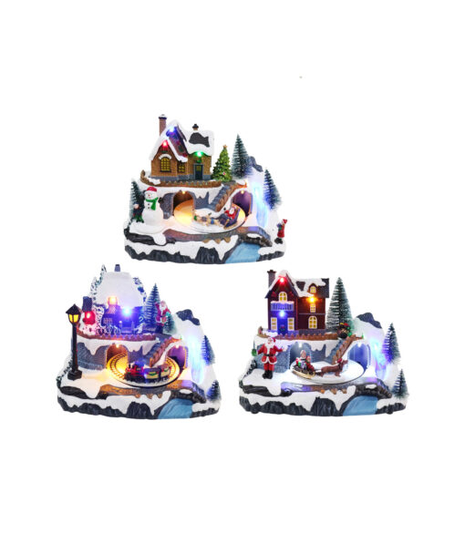 Usb Led Musical Christmas House Assorted