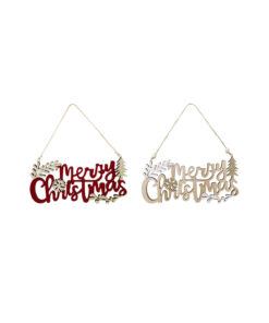 Merry Christmas Leaf Sign Assorted