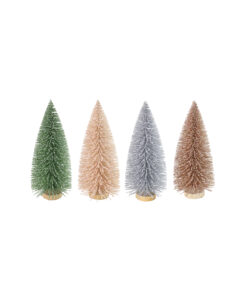 Glitter Spiky Tree Assorted 14cm