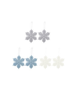 Snowflake Hanging Assorted 2pk