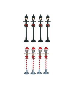 Village Street Lamp Assorted 4pk 10cm