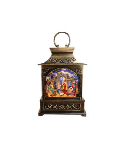 Glitter Swirl Music Nativity Scene Lantern Usb