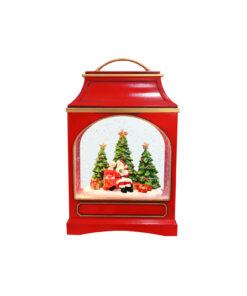 Glitter Swirl Mr / Mrs Claus Large Lantern Usb