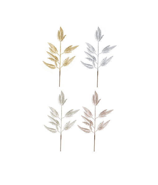 Matte Metallic Fern Leaf Assorted 70cm