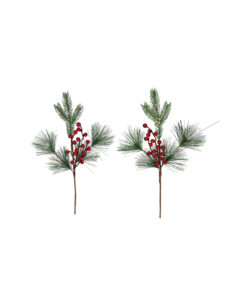 Snowy Pine Berries Pick Assorted 49cm