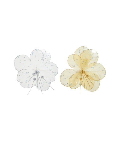 Peony Organza Sequins Clip Assorted